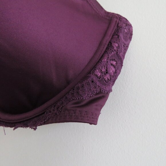 TORRID CURVE Perfect T-Shirt Bra in Microfiber Purple Shine Satin - Size 38DDD - Picture 5 of 13